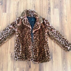 Unreal Fur Animal Print Teddy Jacket